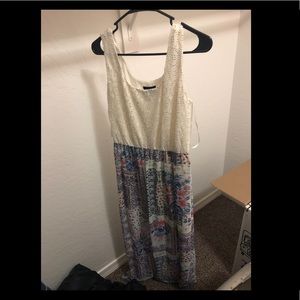 Lace top maxi dress